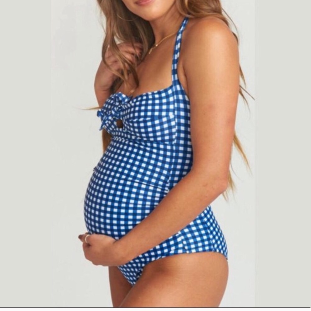 New without tags, gingham maternity swimsuit
